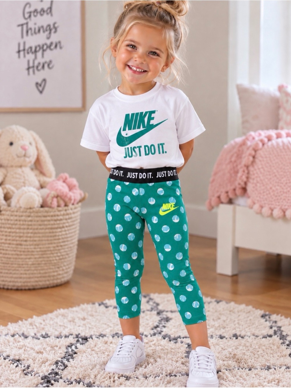 Nike Little Girls AOP Circle Leggings